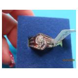 14kt Gold over Sterling .50ct sz6.75 Ring 3g