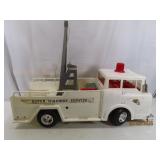 c1960s MARX 22" Poly BatteryOp Toy Truck Emerg