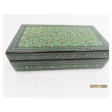 Beautiful 6side Inlay 7" Wooden Stash Jewelry Box