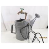 Metal Watering Can & Copper Spout Elec Fountain
