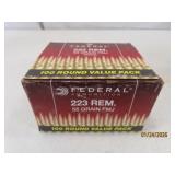 100rds 223 Federal REM Ammo 55grain FMJ 1of5