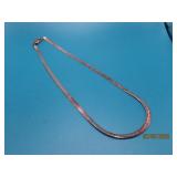 Sterling Stranded 3/16"wide 17" Necklace 11g