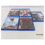 (5) asst PS4 Video Games: UFC~DyingLight~Rainbow6