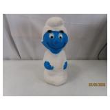 vtg 1982 SMURFS 11" HardPlastic Coin Bank