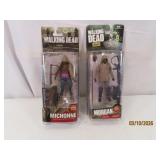 (2) boxed WALKING DEAD 2015 Toys Morgan~Michonne