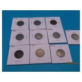 (10) 1893~1912 asst US V Nickels coins