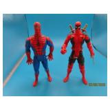 (2) c1990 DeadPool~Spiderman 5" Action Figures Toy