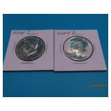 (2) 2024 Kennedy P&D Half Dollar Coins
