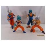 Collection (4) Ultra Instinct Dragon Ball 8" Toys