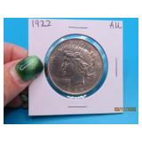 1922 PEACE Silver Dollar US Coin AU