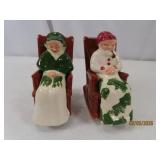 unique vtg 4pc Granny/Grandpa Salt Pepper Sets