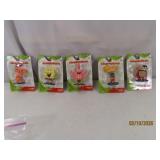 Complete 5pc Set SPONGEBOB Nickelodeon Toys onCard