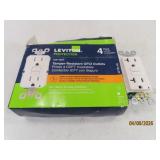 (5) New White GFCI Protected Electric Outlets 1of2