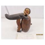 Antique German Wooden Carved Cigarette Holder