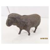 vintage 5" Cast Iron SHEEP Coin Bank