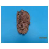 Handcarved WOLF & LADY 2" Pendant sterling