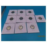 (10) Mercury US Silver Dimes sleeved