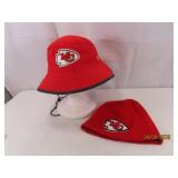 (2) KC CHIEFS Bucket & Winter Hats