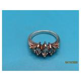Sterling 4CZstone sz7 Ring 4g
