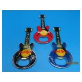(3) mint HARD ROCK Guitar Bottle Openers Magnets