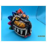 AZTEC Pottery Incricate 4" Death Whistle Head