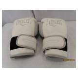 pair EVERLAST PowerLock 12oz White Boxing Gloves