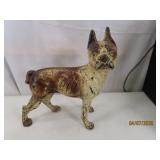 Antique 10" Cast Iron BOSTON TERRIER Dog Doorstop