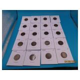 (20) c1900 Indian Head Cents US Coins sleeved