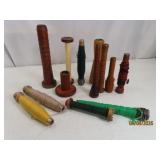 (13) Antique Wooden unique Sewing Spindles
