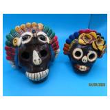 (2) MayanHead Type Skull Whistles 4"ish