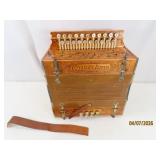 vtg Beautiful German Accordion 11" CONCERTONE