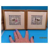 (2) unique Antique Lace GirlBoy & Donkey 5.5" Pics