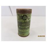 Antique GREAT AMER MUSTARD 4" Tin