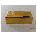 5.5" Gold Bar Look Metal Coin Bank COMPAQ