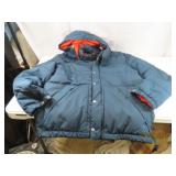 H&M mensMED L.O.G.G. Blu/Org Winter Coat EXC