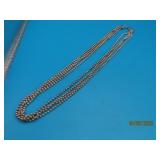 Sterling MILOR Italy 4strand Beaded 17" Ncklce 28g