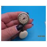 scare Enamel TIMEX Nurse Fob Button Watch *runs*