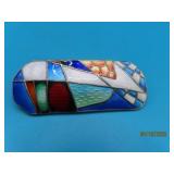 vintage Sterling Scandanavian Enamel Art Pin 7.5g