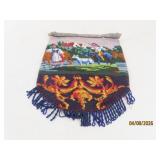 vtg 6" Beaded FarmScene Handbag *base only*