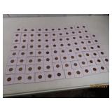 (90+) asst Wheat US Pennies 1940s Coins sleeved