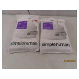 40count SIMPLE HUMAN "V" 16-18L Trash Sacks Liners