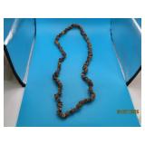 28" Beaded Solid TIGER EYE Stone Necklace