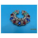 vintage Costume Rhinestone DRAGON Dress Clip