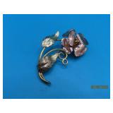1/20 12kt Gold Filled o Sterling 2" Flower Pin 8g