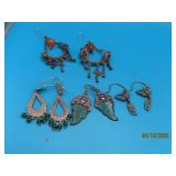 (4) sets Oriental Vtg/Antique Earrings