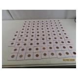 (~100) sleeved 1950s Wheat US Cents Pennies