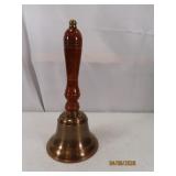 9" WoodHandled Brass Loud Bell 1of2