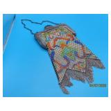 Antique WHITING DAVIS Enameled Color Mesh Handbag
