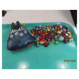 Bag (100+) vintage Glass Marbles