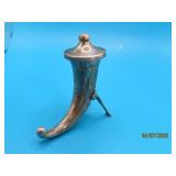 Antique Sterling Silver Viking Horn 2.5" Salt 16g